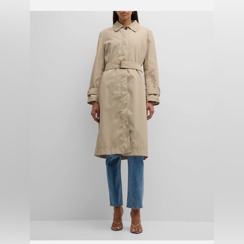 Belted Water-Repellent Coat